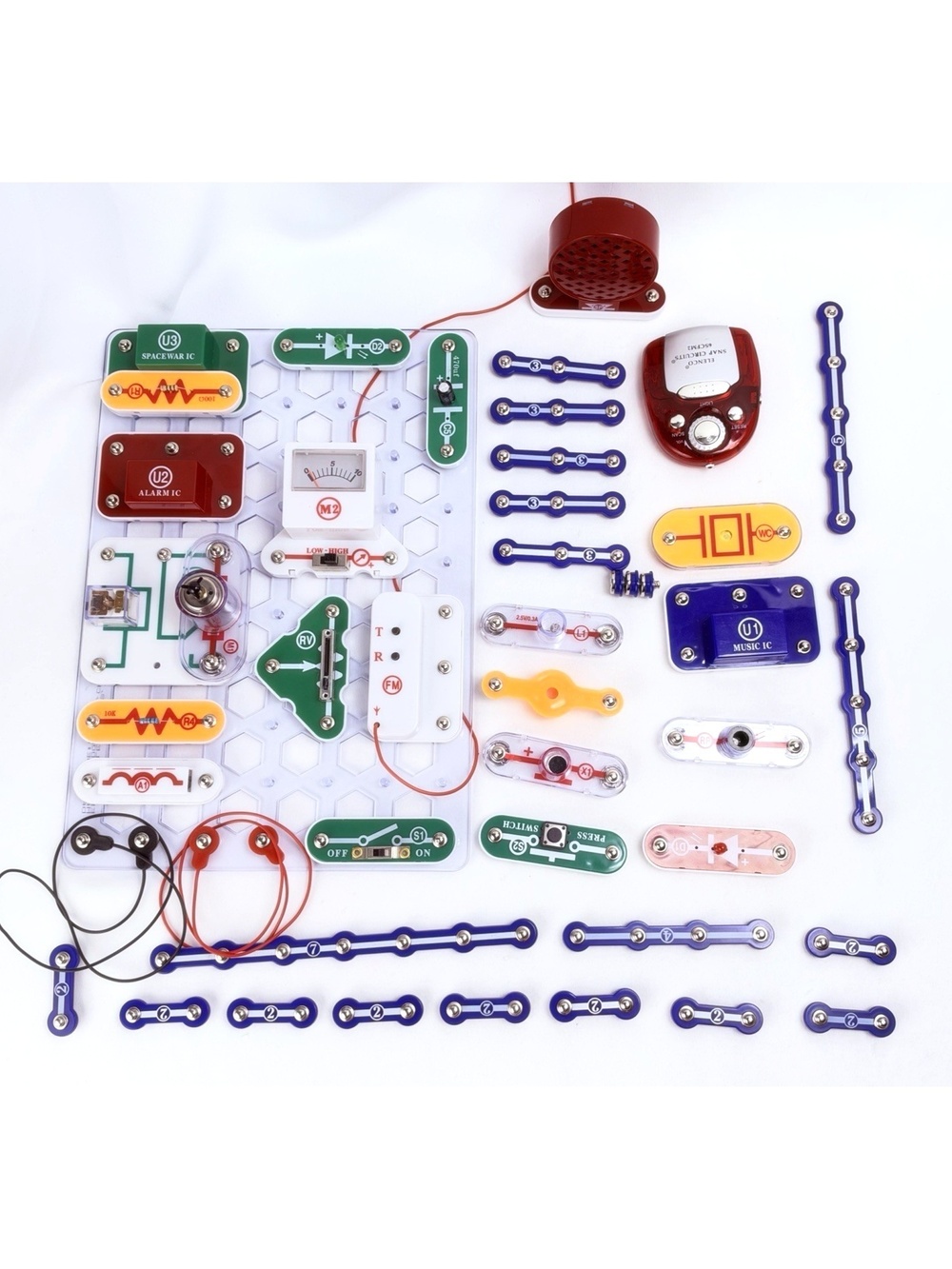 Elenco Electronic Snap Circuits Parts Lot Meter Motor FM Radio **Read**